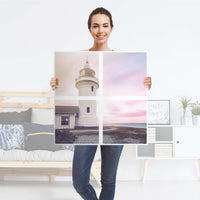 Klebefolie für Möbel Lighthouse - IKEA Kallax Regal 4 Türen - Folie