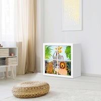 Klebefolie für Möbel Wild Animals - IKEA Kallax Regal 4 Türen - Kinderzimmer