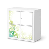 Klebefolie für Möbel Flower Light - IKEA Kallax Regal 4 Türen - weiss