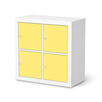Klebefolie für Möbel Gelb Light - IKEA Kallax Regal 4 Türen - weiss
