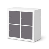 Klebefolie für Möbel Grau Light - IKEA Kallax Regal 4 Türen  - weiss