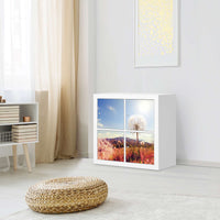 Klebefolie für Möbel Dandelion - IKEA Kallax Regal 4 Türen - Wohnzimmer