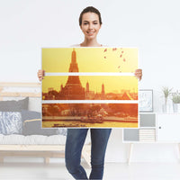 Klebefolie für Möbel Bangkok Sunset - IKEA Malm Kommode 3 Schubladen - Folie