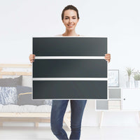 Klebefolie für Möbel Blaugrau Dark - IKEA Malm Kommode 3 Schubladen - Folie