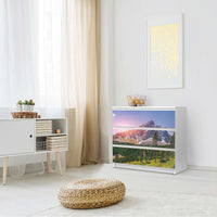 Klebefolie für Möbel Alpenblick - IKEA Malm Kommode 3 Schubladen - Schlafzimmer