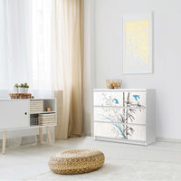 Klebefolie für Möbel Bamboo 1 - IKEA Malm Kommode 3 Schubladen - Schlafzimmer