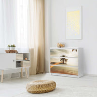 Klebefolie für Möbel Paradise - IKEA Malm Kommode 3 Schubladen - Schlafzimmer