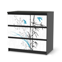 Klebefolie für Möbel Bamboo 1 - IKEA Malm Kommode 3 Schubladen - schwarz