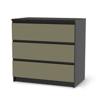 Klebefolie für Möbel Braungrau Light - IKEA Malm Kommode 3 Schubladen - schwarz