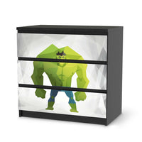 Klebefolie für Möbel Mr. Green - IKEA Malm Kommode 3 Schubladen - schwarz