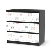 Klebefolie für Möbel Sweet Dreams - IKEA Malm Kommode 3 Schubladen - schwarz