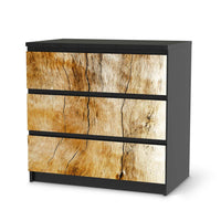 Klebefolie für Möbel Unterholz - IKEA Malm Kommode 3 Schubladen - schwarz