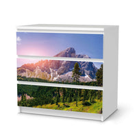 Klebefolie für Möbel Alpenblick - IKEA Malm Kommode 3 Schubladen - weiss