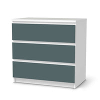 Klebefolie für Möbel Blaugrau Light - IKEA Malm Kommode 3 Schubladen - weiss