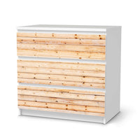 Klebefolie für Möbel Bright Planks - IKEA Malm Kommode 3 Schubladen - weiss