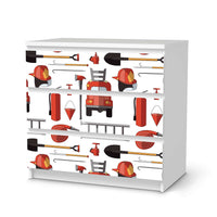 Klebefolie für Möbel Firefighter - IKEA Malm Kommode 3 Schubladen - weiss