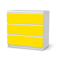 Klebefolie für Möbel Gelb Dark - IKEA Malm Kommode 3 Schubladen - weiss