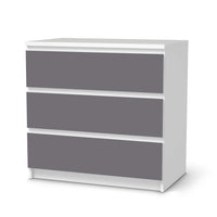 Klebefolie für Möbel Grau Light - IKEA Malm Kommode 3 Schubladen - weiss