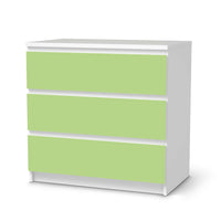 Klebefolie für Möbel Hellgrün Light - IKEA Malm Kommode 3 Schubladen - weiss