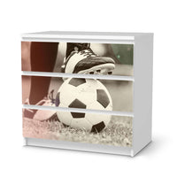 Klebefolie für Möbel Kick it - IKEA Malm Kommode 3 Schubladen - weiss