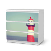 Klebefolie für Möbel Leuchtturm - IKEA Malm Kommode 3 Schubladen - weiss