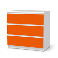 Klebefolie für Möbel Orange Dark - IKEA Malm Kommode 3 Schubladen - weiss