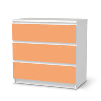 Klebefolie für Möbel Orange Light - IKEA Malm Kommode 3 Schubladen - weiss