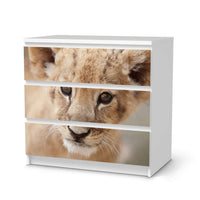 Klebefolie für Möbel Simba - IKEA Malm Kommode 3 Schubladen - weiss