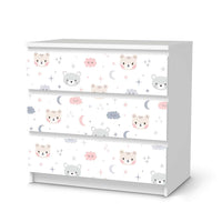 Klebefolie für Möbel Sweet Dreams - IKEA Malm Kommode 3 Schubladen - weiss