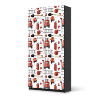 Klebefolie für Möbel Firefighter - IKEA Pax Schrank 201 cm Höhe - 2 Türen - schwarz