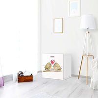 Klebefolie für Möbel 2 kleine Eulen - IKEA Stuva / Fritids Kommode - 2 Schubladen - Kinderzimmer