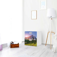 Klebefolie für Möbel Alpenblick - IKEA Stuva / Fritids Kommode - 2 Schubladen - Kinderzimmer