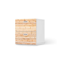 Klebefolie für Möbel Bright Planks - IKEA Stuva / Fritids Kommode - 2 Schubladen - weiss