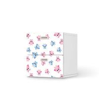 Klebefolie für Möbel Eulenparty - IKEA Stuva / Fritids Kommode - 2 Schubladen - weiss
