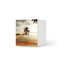 Klebefolie für Möbel Paradise - IKEA Stuva / Fritids Kommode - 2 Schubladen - weiss