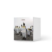 Klebefolie für Möbel Penguin Family - IKEA Stuva / Fritids Kommode - 2 Schubladen - weiss