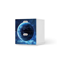 Klebefolie für Möbel Planet Blue - IKEA Stuva / Fritids Kommode - 2 Schubladen - weiss