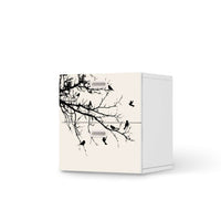 Klebefolie für Möbel Tree and Birds 1 - IKEA Stuva / Fritids Kommode - 2 Schubladen - weiss