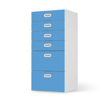 Klebefolie für Möbel Blau Light - IKEA Stuva / Fritids Kommode - 6 Schubladen - weiss