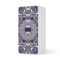 Klebefolie für Möbel Blue Mandala - IKEA Stuva / Fritids Kommode - 6 Schubladen - weiss