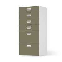 Klebefolie für Möbel Braungrau Light - IKEA Stuva / Fritids Kommode - 6 Schubladen - weiss
