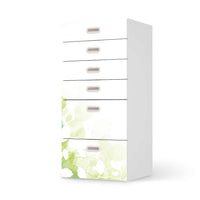 Klebefolie für Möbel Flower Light - IKEA Stuva / Fritids Kommode - 6 Schubladen - weiss