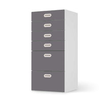 Klebefolie für Möbel Grau Light - IKEA Stuva / Fritids Kommode - 6 Schubladen - weiss
