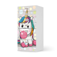 Klebefolie für Möbel Rainbow das Einhorn - IKEA Stuva / Fritids Kommode - 6 Schubladen - weiss