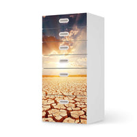 Klebefolie für Möbel Savanne - IKEA Stuva / Fritids Kommode - 6 Schubladen - weiss