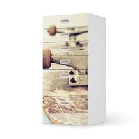 Klebefolie für Möbel Skateboard - IKEA Stuva / Fritids Kommode - 6 Schubladen - weiss