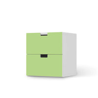 Klebefolie für Möbel Hellgrün Light - IKEA Stuva Kommode - 2 Schubladen - weiss