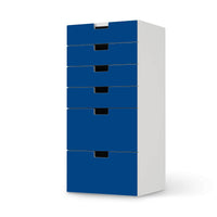 Klebefolie für Möbel Blau Dark - IKEA Stuva Kommode - 6 Schubladen - weiss