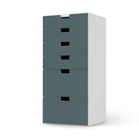 Klebefolie für Möbel Blaugrau Light - IKEA Stuva Kommode - 6 Schubladen - weiss