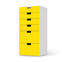 Klebefolie für Möbel Gelb Dark - IKEA Stuva Kommode - 6 Schubladen - weiss